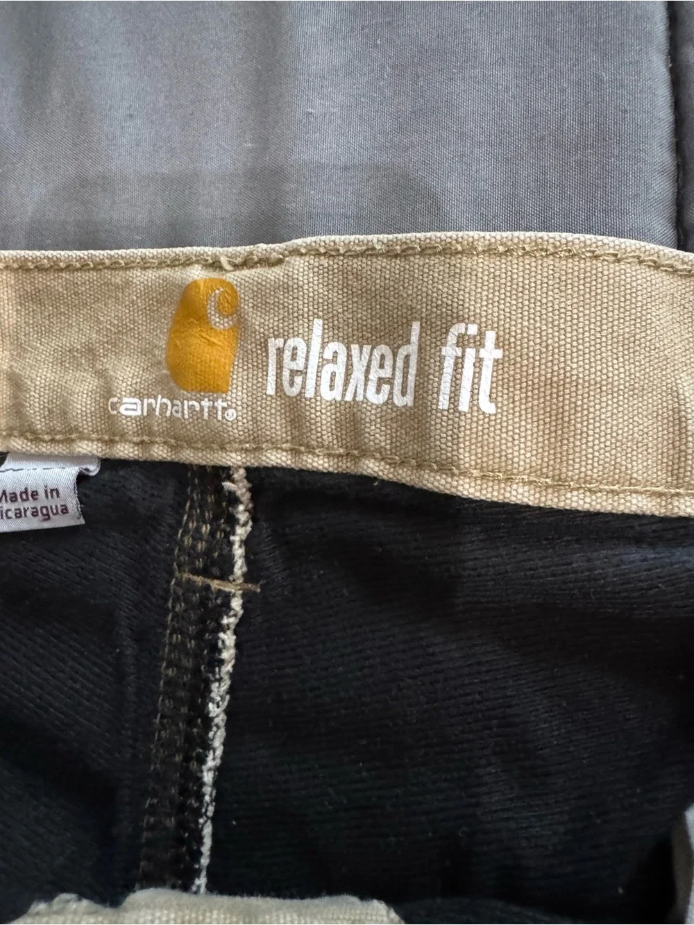 Carhartt Relaxed Fit Canvas Utility Work Pants - Tan Khaki - Men's Size 36x34